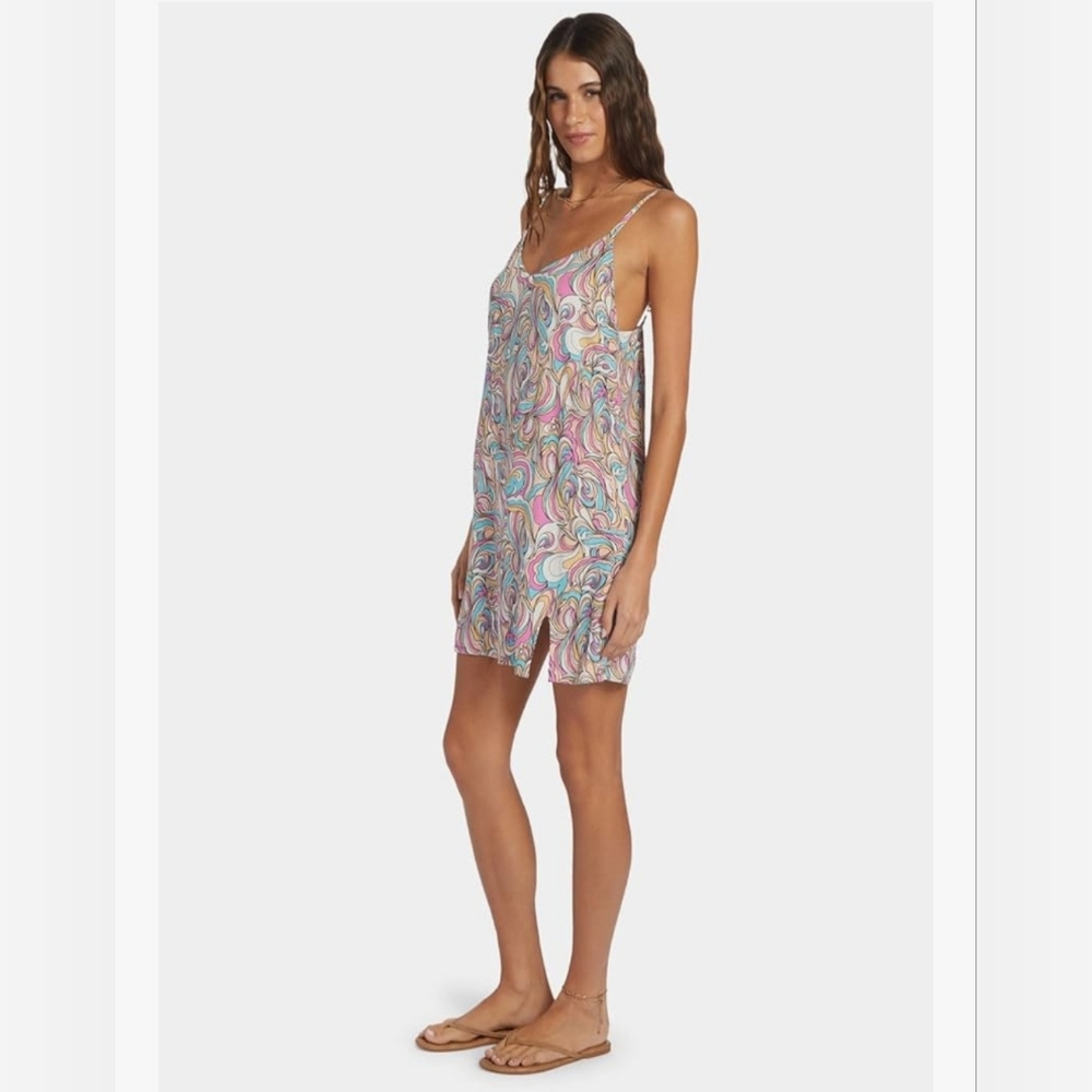 NWT Roxy Daytrip Mini Slip Dress Swirly Retro Daze - Picture 2 of 12